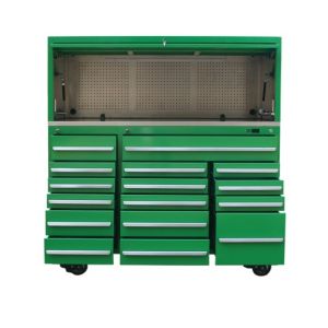 Black 72 Inch Tool Chest Stainless Steel Rolling Cabinet for Garage Organization