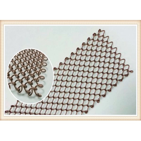 Buy 50cm Height 6mm Aperture Coil Drapery Mesh Panel Wall at wholesale prices