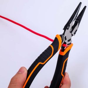 C1055 60CrV 8 Inch Insulated Long Nose Pliers Long Nose Clamp Pliers