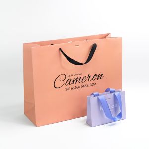 Large Winter Sweater Packaging Customize Reusable Shopping Bag with Ivory Board