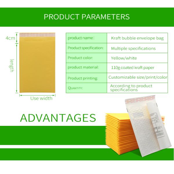 Wholesale Various Size Kraft Envelope Customized Printed Small Bubble Mailers