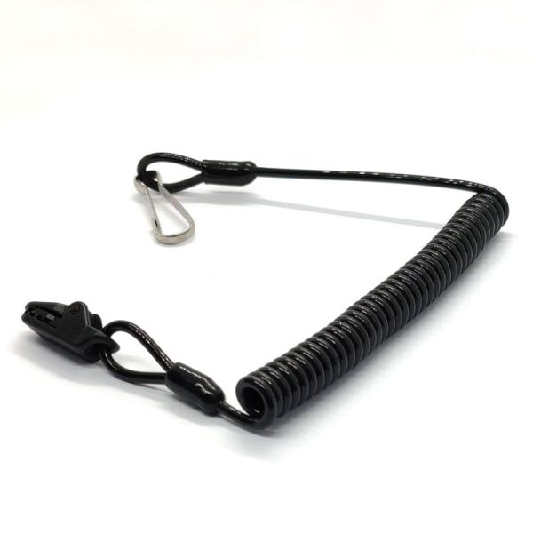 Buy Plastic Coating Coiled Wire Safety Lanyard For Fall Protection at wholesale prices