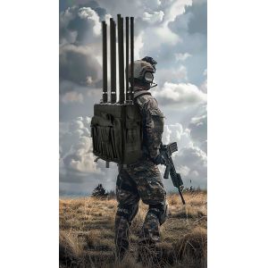 8Channel Anti Drone Backpack Manpack Jammer With Detector 5825-5852MHz 50W