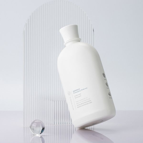 Buy 500ml White HDPE PET ellipse smooth with white Lid for shampoo lotion bottle at wholesale prices