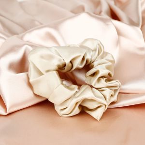Custom 22mm Mulberry Silk Scrunchies 0.03kg Elastic Hair Bands
