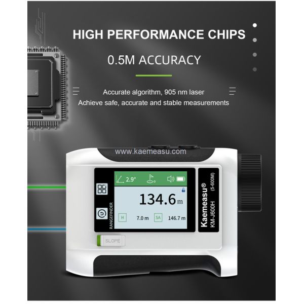 kaemeasu Multifunctional Laser Rangefinder Data Broadcast Golf Range Finder Telescope J800
