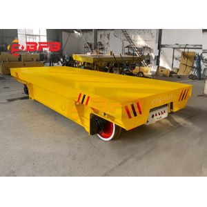 Precast Rails 40T Steel Pallet Material Transfer Carts Battery Powered