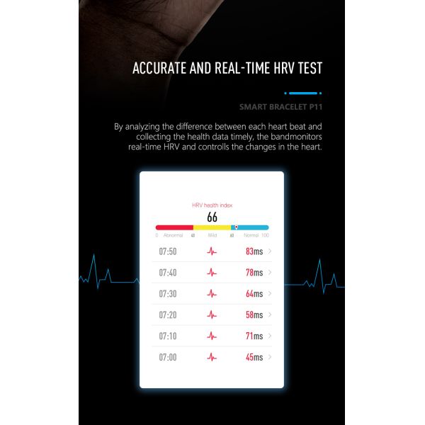 ECG PPG Pedometer HR Monitor Smart Band Fitness Tracker Watch With Blood Pressure