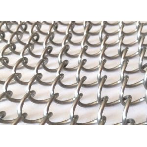 SS316 Flexible Metal Coil Drapery H8m 6.5kg/M2