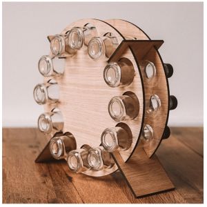 Christmas Advent Calendar Wooden Christmas Tree Bottle Holder Beer Rack