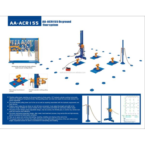 Auto frame rectifier car chassis straightener auto collision repair system onground floor system AA-ACR155