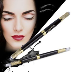 Multifunctional Black Double Head Manual Tattoo Pen For Microblading Or