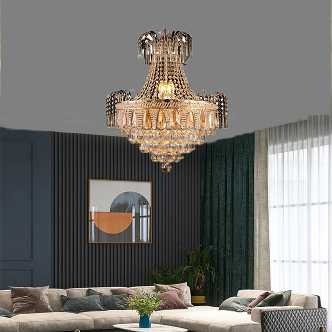 AC265v Crystal Hanging Pendant Lights Dia 400mm With 4 Heads