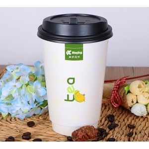 Double Wall Hot Paper Disposable Paper Cups With Logo Customized Eco Friendly