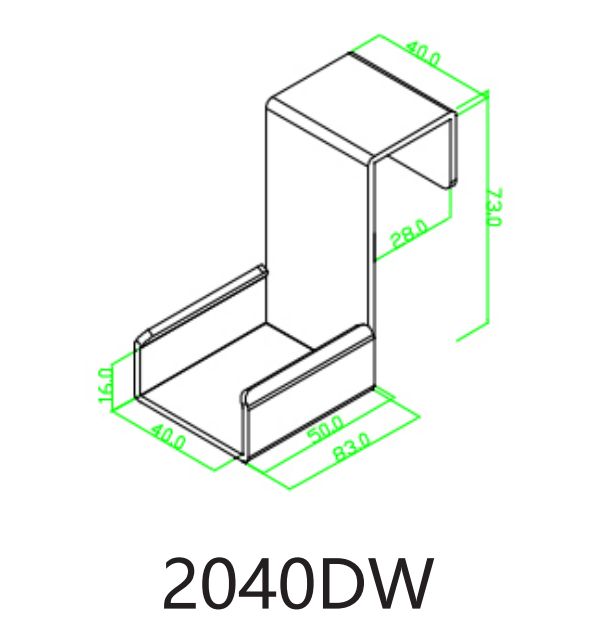2040DW Industrial Aluminum Roller Bracket Roller Placon Connection Joint Roller