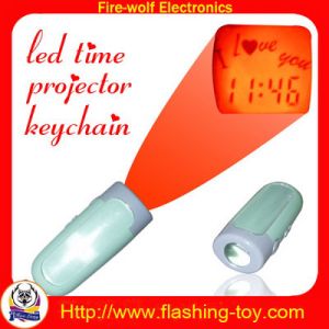 FLASHING GIFT Projector clock keychain