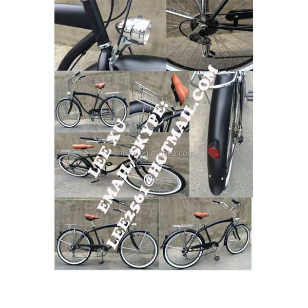 Comfortable and Durable Men's 6 Speed Beach Cruiser Bicycle with 170MM Crankset