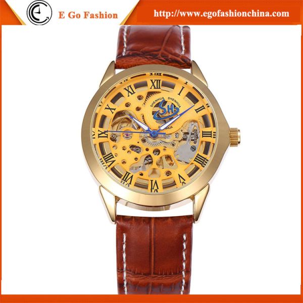 SH12 Hollow Out Skeleton Watch for Man Mechnical Watches Gift Promotional Watch