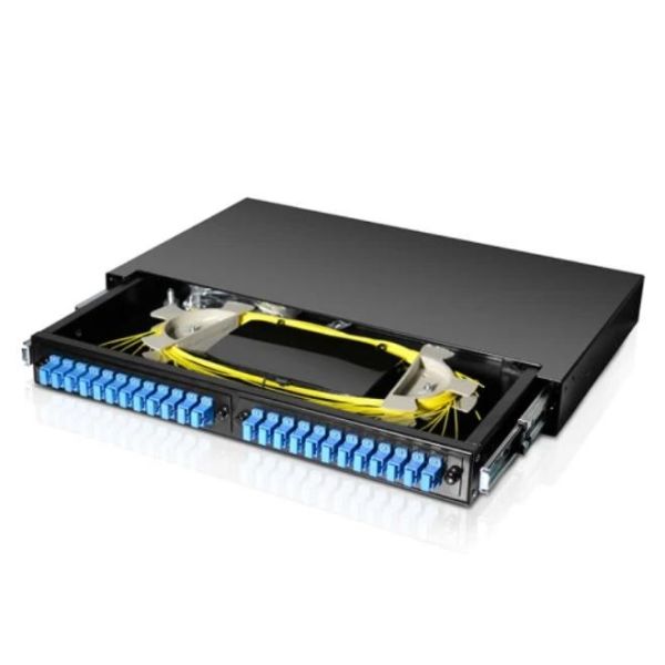 Buy FTTB SC Fiber Optic Patch Panel 19" 1U Rack Mount ODF 24 Port FTTB at wholesale prices