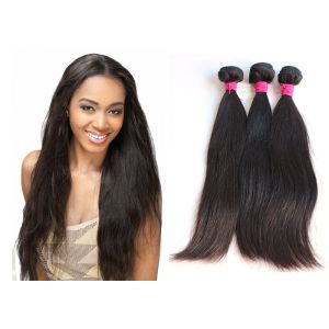 Lace Frontal Closure Brazilian Straight Hair Weave Soft And Luster
