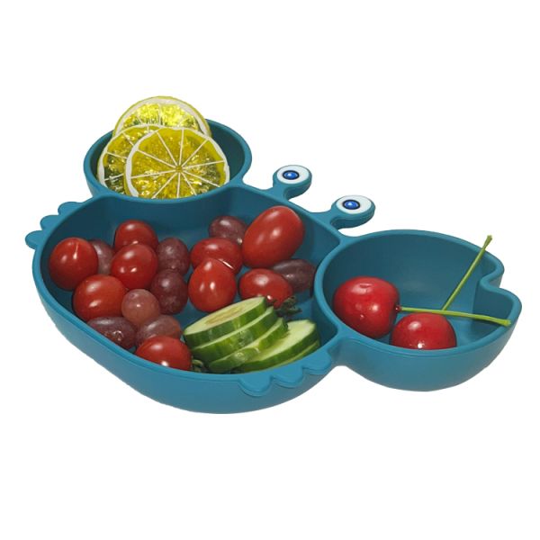 Crab Shape Silicone Baby Tray Set Food Grade Eco Friendly Custom Logo