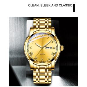 Luxury Quartz Movement Stainless Steel Watch OEM Available 118g