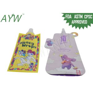 China Easy Carry Liquid Spout Pouch With Canton Design , Stand Up Spout Pouch For Honey Lotion on sale