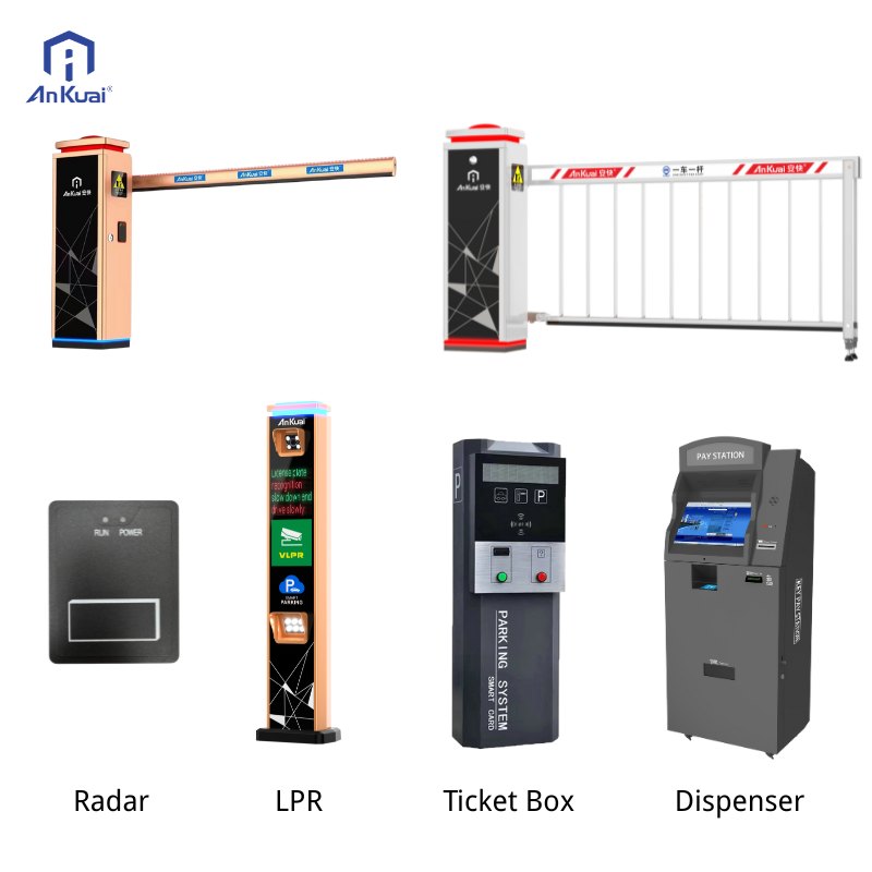 AnKuai AKS580 Stainless Steel Barrier Gate with 6m Adjustable Boom