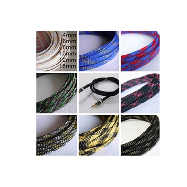 30mm PET Expandable Braided Sleeving For Industrial Hoses & Tubes Protection