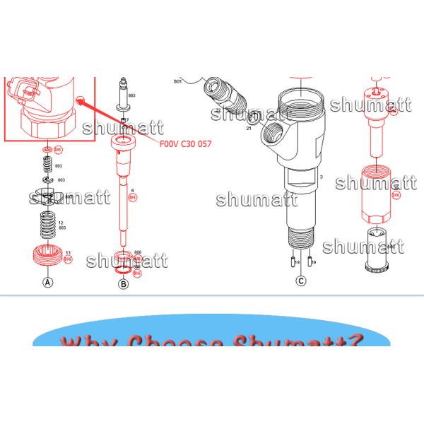OEM new Shumatt Injector Solenoid Valve F00VC30057 for 0445 110