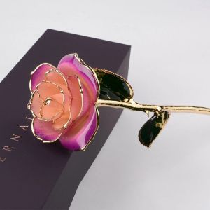 Supply For Amazon 24k Gold Plated Roses Preserved Roses Dipped In Gold 24K Gold