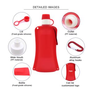 LFGB Approved 500Ml Collapsible Silicone Bottle