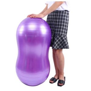 Fitness 45x90cm Peanut Exercise Ball For Yoga Pilates Customized Logo