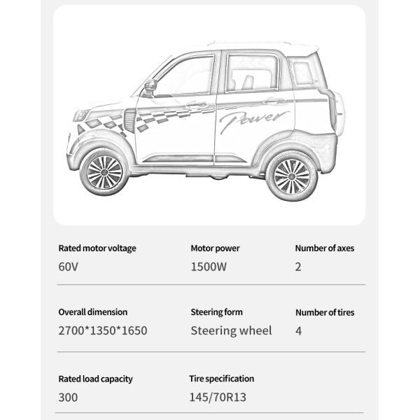 Small Size 1500kw Motor Integrated Front Axle Electric Car for Short Range City Travel