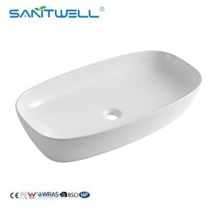 Quality AB8483 Chaozhou Above Counter basin Round Shape Modern Sanitary Ware Hand Wash Ceramic Basin for sale