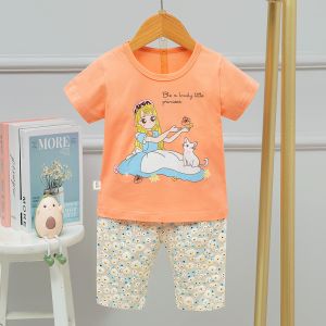 Quality Children'S Home Girls Summer Pajamas Shorts Blonde Girl Korean for sale