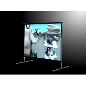 Quality 200&quot; Portable mobile projector screen Fast Fold Screens With Front White / Grey Rear Material for sale