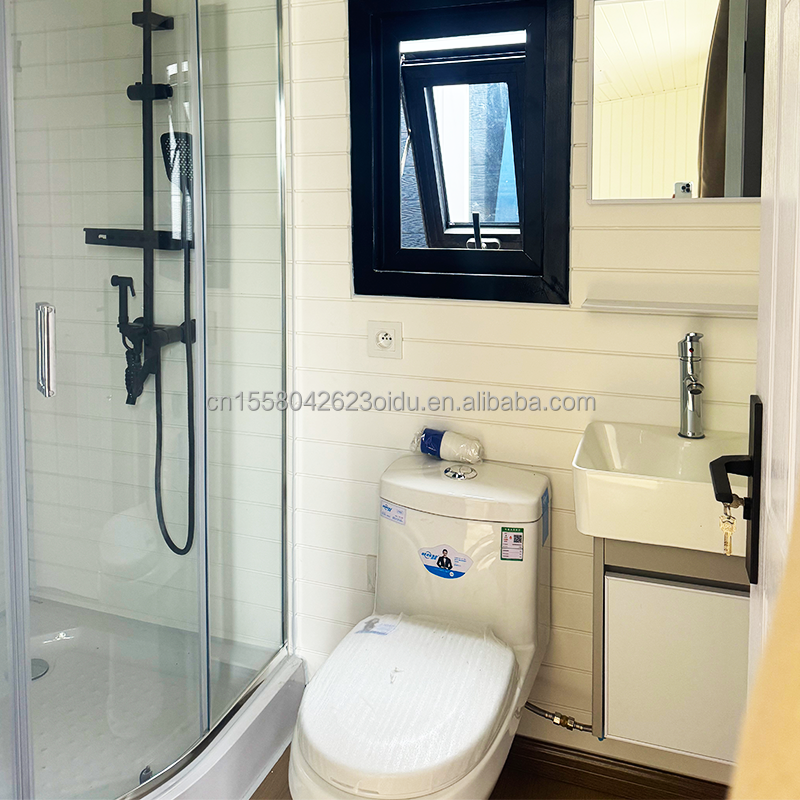 EU 20ft Wooden Houses Prefabricated Houses Galvanized Steel Structure Modern Luxury Prefab House for in Customized Color