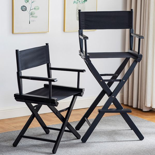 Logo None or Custom Logo Tall Wooden Folding Director Chair for Outdoor Indoor Camping