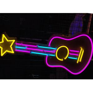 200cm 12VDC Guitar Led Neon Sign For Tavern Background Wall