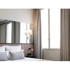 Algeria hotel style apartment furniture of laminate headboard bed with