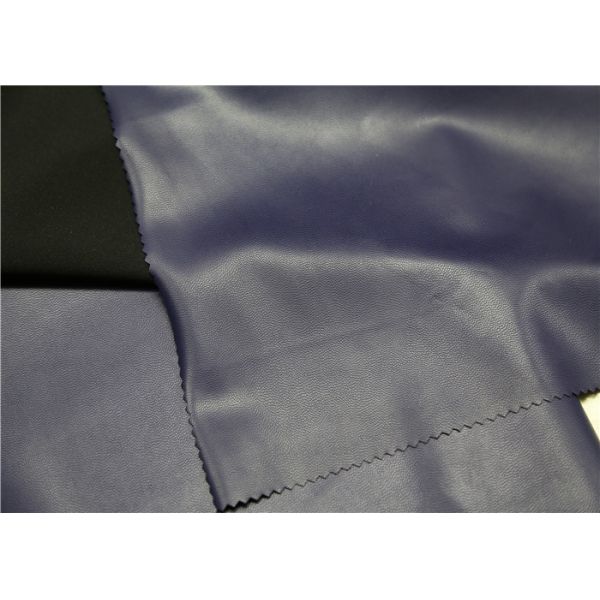 Buy Custom Polyurethane Synthetic Leather Dark Blue Anti - Mildew Eco - Friendly at wholesale prices
