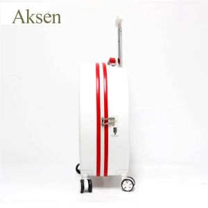 Cute Round Spinner Wheels Student Travel Luggage Unisex Combination Lock