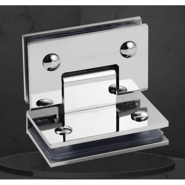 Copper Custom Frameless Shower Flipper Panel Hinges Two Way Glass To Glass