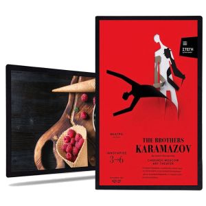 65 inch Ultra-narrow side Menu board Wall-mounted LCD display for restaurant