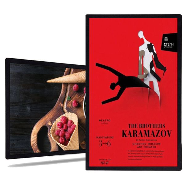 65 inch Ultra-narrow side Menu board Wall-mounted LCD display for restaurant