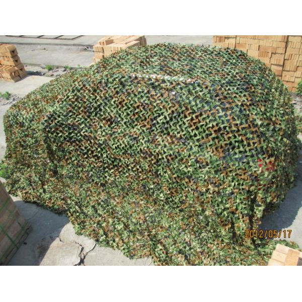 Green Nylon Military Grade Camo Netting Anti - UV Windproof For Camouflage