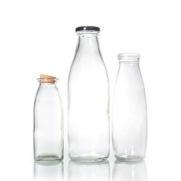 Buy Personalised Glass Milk Bottle 16oz 500ml 1 Litre Logo Printing at wholesale prices