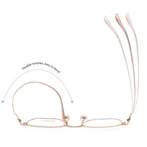 Business Bendable Titanium Frame Glasses Stainless Steel Frame Anti Scratch