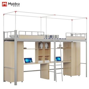 Support customization Beautiful and practical, double student apartment bed with